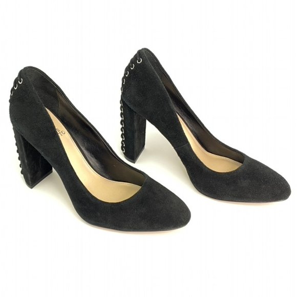 Vince Camuto Leather Corset 4" Block Heels - Picture 2 of 6